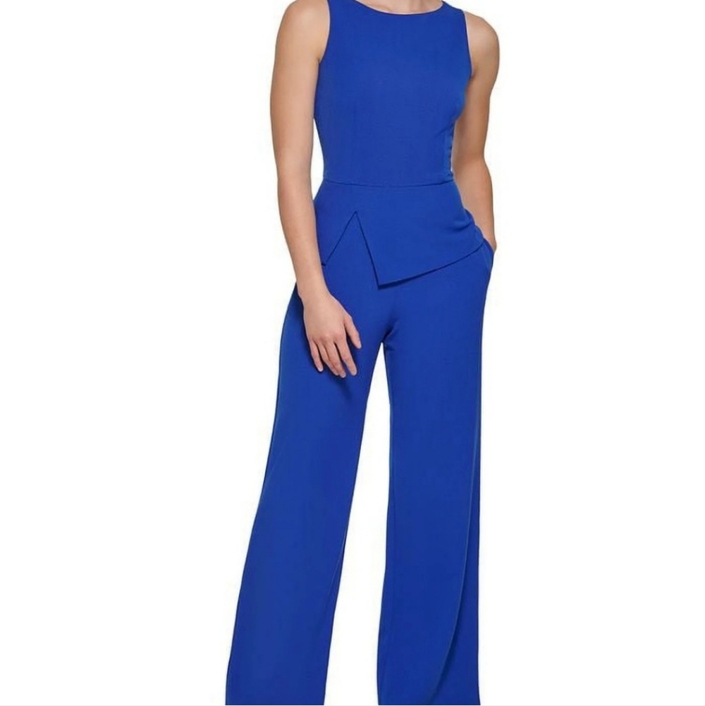 Vince CamutoPeplum Wide Leg Jumpsuit